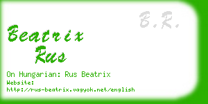 beatrix rus business card